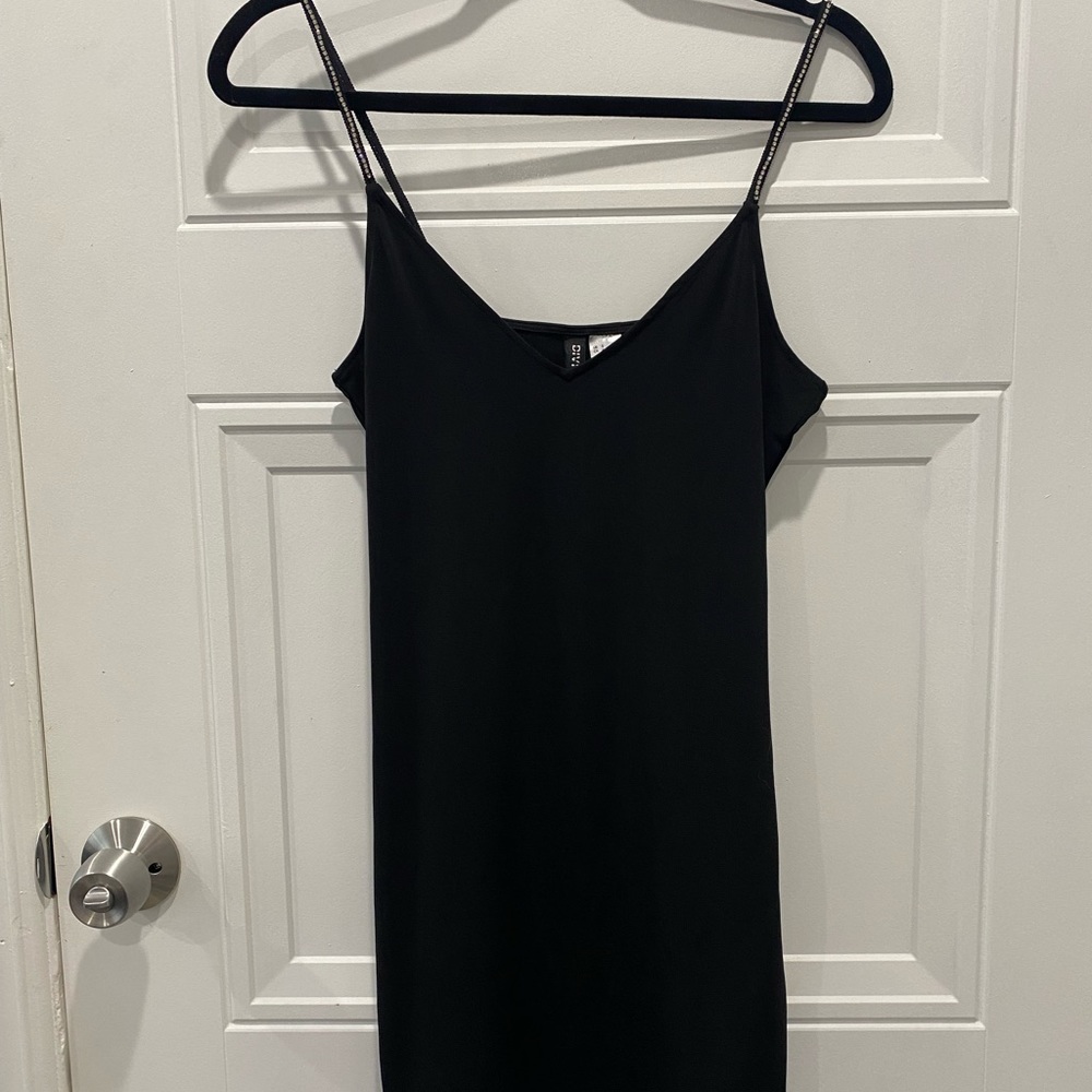 H&M DIVIDED Rhinestone Strapped Bodycon Dress